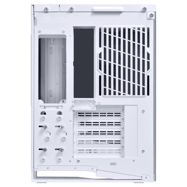 Кутия Lian Li O11 Dynamic Mini V2 White, Mini Tower, 2x USB 3.0, 1x USB 3.1 TYPE-C, 1x Audio, ATX / Micro-ATX / Mini-ITX