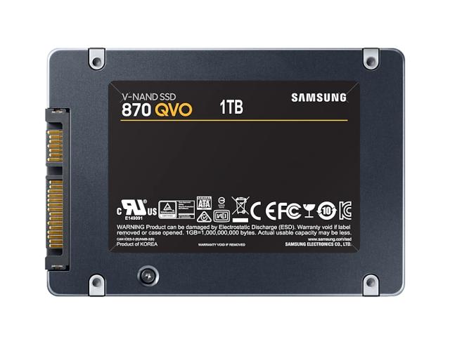 Samsung SSD 870 QVO 1TB Int. 2.5" SATA, V-NAND 4bit MLC, Read up to 560MB/s, Write up to 530MB/s