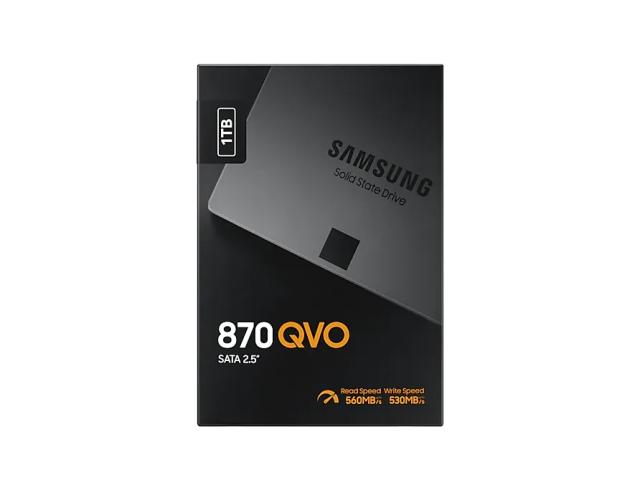 Samsung SSD 870 QVO 1TB Int. 2.5" SATA, V-NAND 4bit MLC, Read up to 560MB/s, Write up to 530MB/s