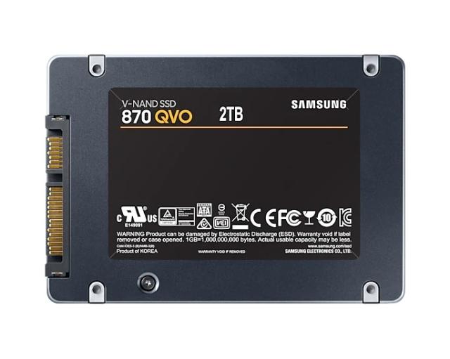 Samsung SSD 870 QVO 2TB Int. 2.5" SATA, V-NAND 4bit MLC, Read up to 560MB/s, Write up to 530MB/s