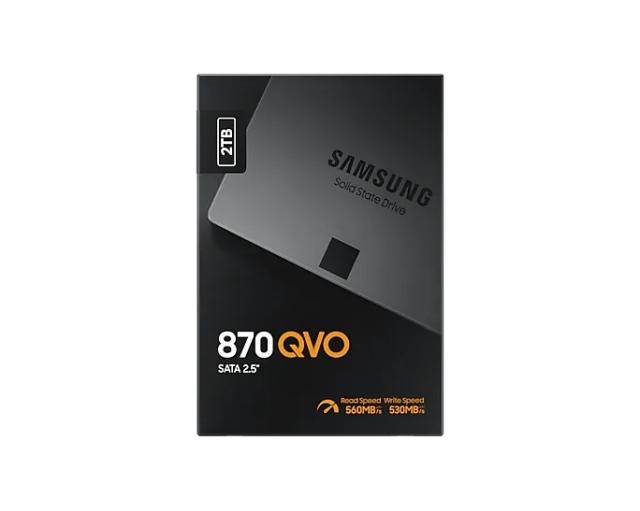 Samsung SSD 870 QVO 2TB Int. 2.5" SATA, V-NAND 4bit MLC, Read up to 560MB/s, Write up to 530MB/s