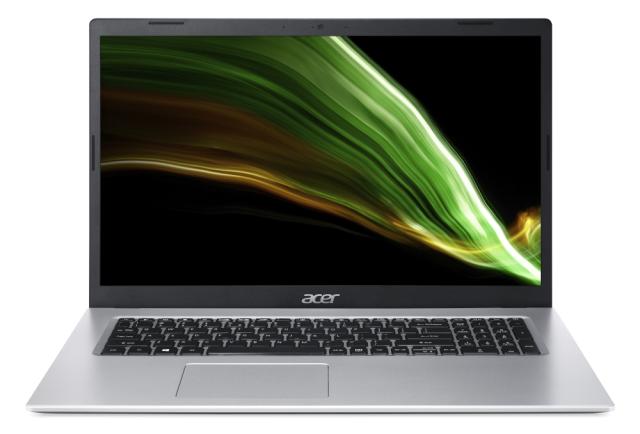 Лаптоп Acer Aspire 3, A317-53-3926, Intel Core i3-1115G4(3.00GHz up to 4.10GHz, 6MB), 17.3'' FHD IPS, 8GB DDR4 (1 slot free), AG, HD Cam&Mic, 256GB PCIe SSD,  Intel UMA, 802.11ac + BT, No OS, Silver