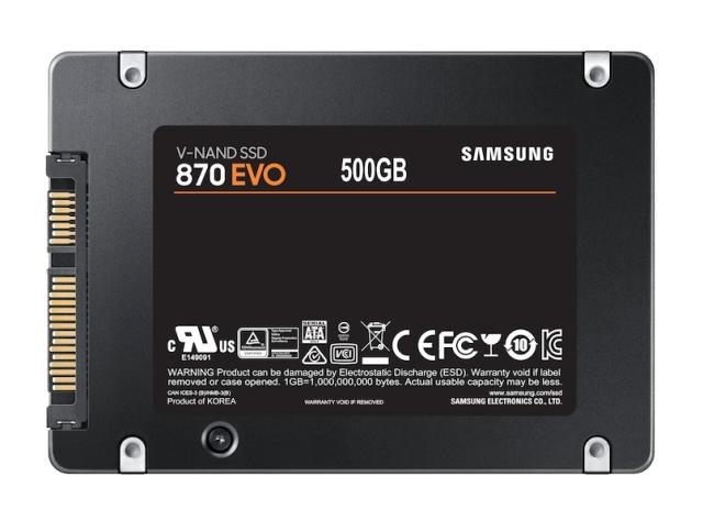 Samsung SSD 870 EVO 500GB Int. 2.5" SATA, V-NAND 3bit MLC, Read up to 560MB/s, Write up to 530MB/s