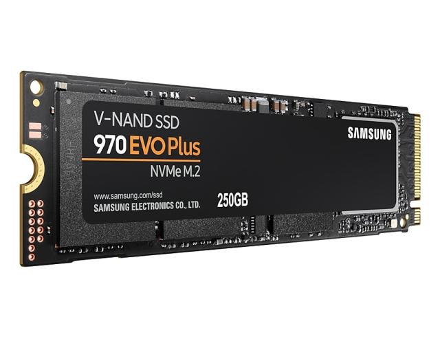 Samsung SSD 970 EVO Plus 250 GB M.2, PCIe Gen 3.0 x4 NVMe, V-NAND 3-bit MLC, Read 3500 MB/s Write 2300 MB/s 