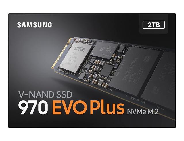 Samsung SSD 970 EVO Plus 2 TB, M.2, PCIe Gen 3.0 x4 NVMe, Read 3500 MB/s Write 3300 MB/s 