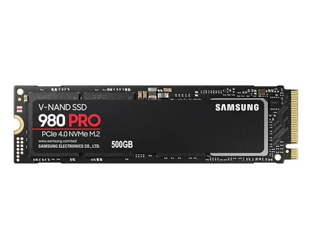 Samsung SSD 980 PRO 500GB Int. PCIe Gen 4.0 x4 NVMe 1.3c, V-NAND 3bit MLC, Read up to 7000 MB/s, Write up to 5100 