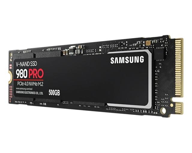 Samsung SSD 980 PRO 500GB Int. PCIe Gen 4.0 x4 NVMe 1.3c, V-NAND 3bit MLC, Read up to 7000 MB/s, Write up to 5100 