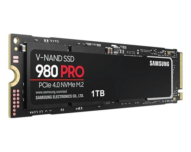 Samsung SSD 980 PRO 1TB Int. PCIe Gen 4.0 x4 NVMe, V-NAND 3bit MLC, Read up to 7000 MB/s, Write up to 5100 MB/s