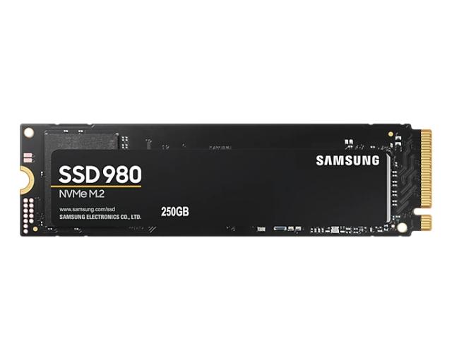 Samsung SSD 980 250GB PCIe 3.0 M.2 NVMe, V-NAND, Read 2900 MB/s Write 1300 MB/s