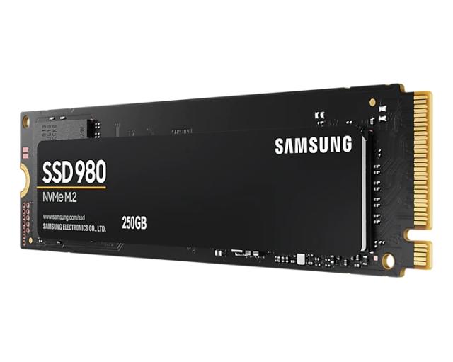 Samsung SSD 980 250GB PCIe 3.0 M.2 NVMe, V-NAND, Read 2900 MB/s Write 1300 MB/s