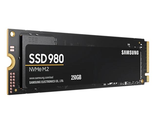 Samsung SSD 980 250GB PCIe 3.0 M.2 NVMe, V-NAND, Read 2900 MB/s Write 1300 MB/s