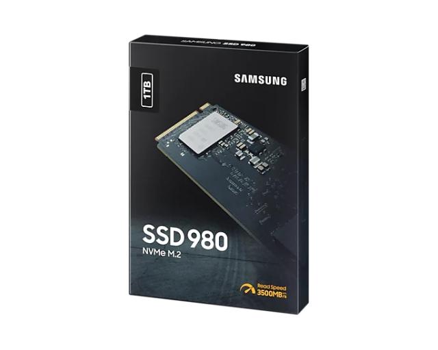 Samsung SSD 980 1TB PCIe 3.0 NVMe 1.4 M.2 V-NAND, 3500 MB/s Write 3000 MB/s