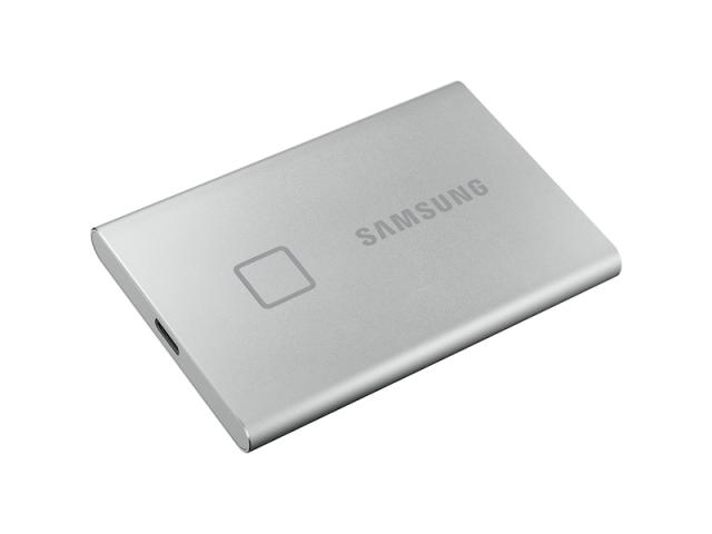 Външен диск Samsung Portable SSD T7 Touch 1TB, USB 3.2, Fingerprint, Read 1050 MB/s Write 1000 MB/s, Silver, MU-PC1T0S/WW