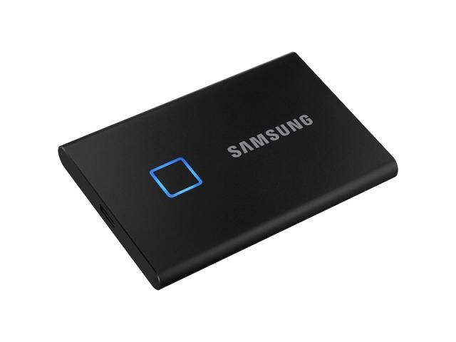 Външен диск Samsung Portable SSD T7 Touch 2TB, 2.5" USB 3.2, Fingerprint, Read 1050 MB/s Write 1000 MB/s, Black, MU-PC2T0K/WW