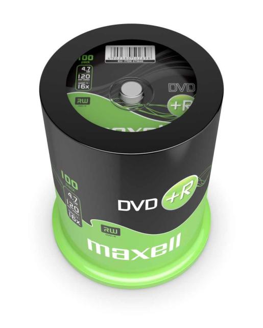 Оптичен носител DVD+R MAXELL, 4,7 GB, 16x, 100 бр.