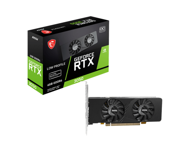 Видео карта MSI NVIDIA GeForce RTX 3050 LP OC, 6GB GDDR6, 96bit, HDMI, DP