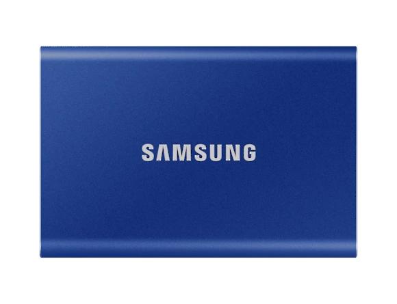 Външен диск Samsung Portable SSD T7 1TB, USB 3.2, Read 1050 MB/s Write 1000 MB/s, Indigo Blue