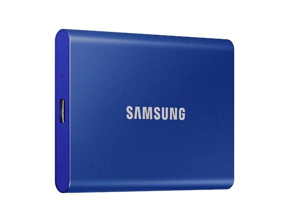 Външен диск Samsung Portable SSD T7 1TB, USB 3.2, Read 1050 MB/s Write 1000 MB/s, Indigo Blue, MU-PC1T0H/WW 