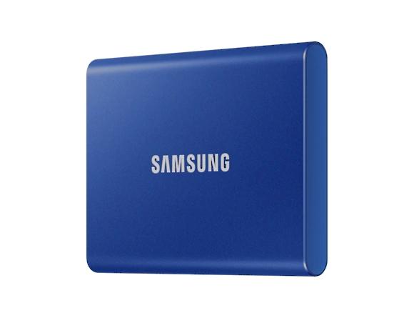 Външен диск Samsung Portable SSD T7 1TB, USB 3.2, Read 1050 MB/s Write 1000 MB/s, Indigo Blue, MU-PC1T0H/WW 