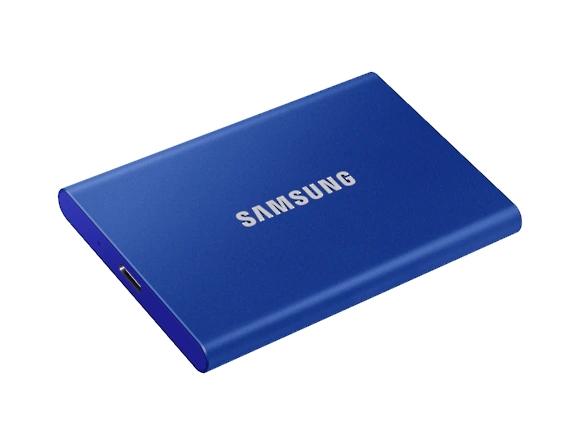 Външен диск Samsung Portable SSD T7 1TB, USB 3.2, Read 1050 MB/s Write 1000 MB/s, Indigo Blue, MU-PC1T0H/WW 