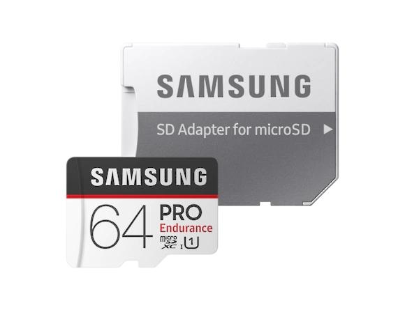Карта памет Samsung 64 GB micro SD Card PRO Endurance, Adapter, Class10, Waterproof, Read 100 MB/s - Write 30 MB/s