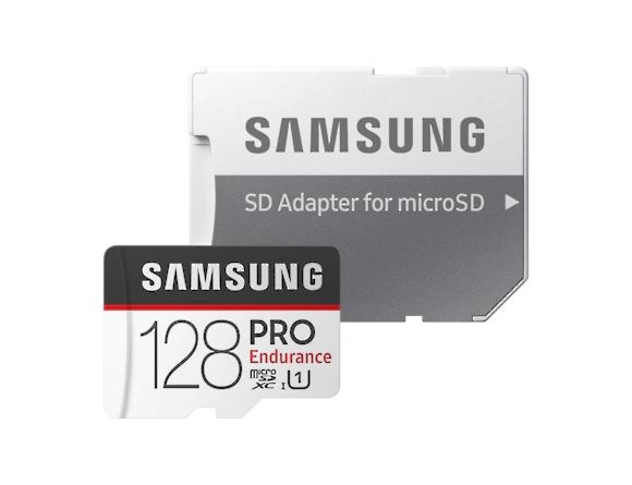 Карта памет Samsung 128 GB micro SD Card PRO Endurance, Adapter, Class10, Waterproof, Read 100 MB/s - Write 30 MB/s