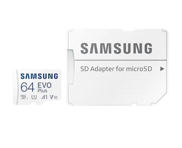 Карта памет Samsung 64GB micro SD Card EVO Plus with Adapter, Class10, Transfer Speed up to 130MB/s