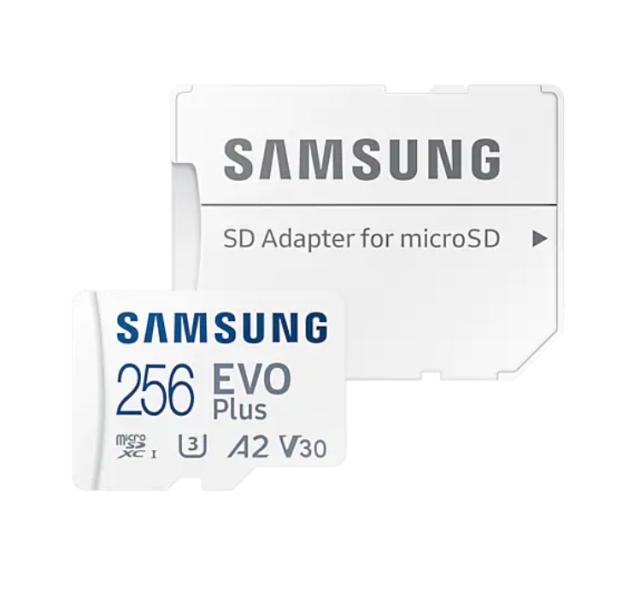 Карта памет Samsung 256GB micro SD Card EVO Plus with Adapter, Class10, Transfer Speed up to 130MB/s