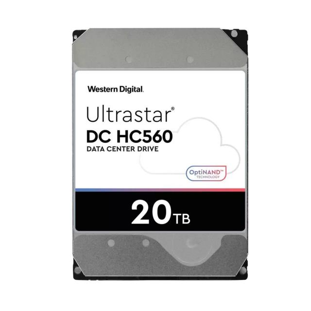 Твърд диск Western Digital Ultrastar HC560, 20TB SATA 6Gb/s, 7200 rpm, 512MB Cache, 3.5" (8.89 cm)