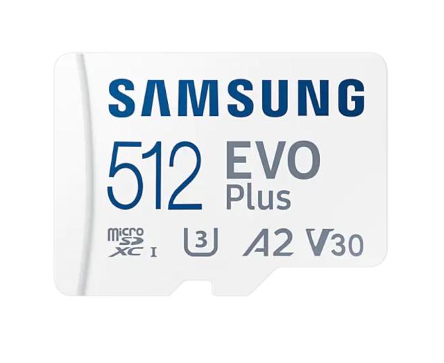 Карта памет Samsung 512GB micro SD Card EVO Plus with Adapter, Class10, Transfer Speed up to 130MB/s