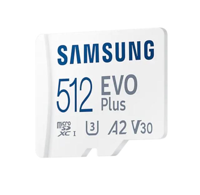 Карта памет Samsung 512GB micro SD Card EVO Plus with Adapter, Class10, Transfer Speed up to 130MB/s