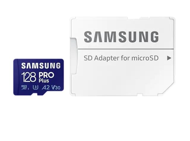 Карта памет Samsung 128GB micro SD Card PRO Plus with Adapter, Class10, Read 160MB/s - Write 120MB/s