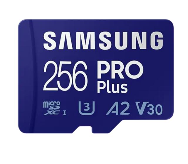 Карта памет Samsung 256GB micro SD Card PRO Plus  with Adapter, Class10, Read 160MB/s - Write 120MB/s
