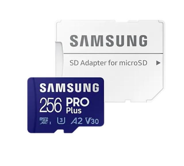 Карта памет Samsung 256GB micro SD Card PRO Plus  with Adapter, Class10, Read 160MB/s - Write 120MB/s
