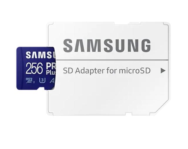 Карта памет Samsung 256GB micro SD Card PRO Plus  with Adapter, Class10, Read 160MB/s - Write 120MB/s