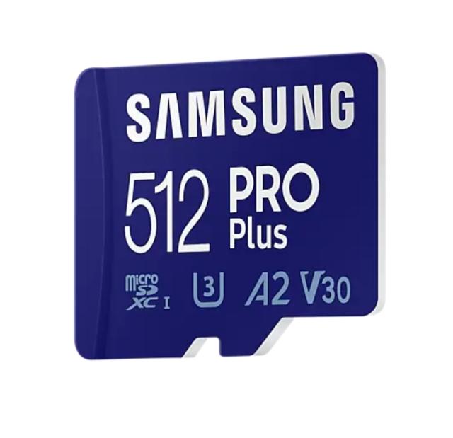 Карта памет Samsung 512GB micro SD Card PRO Plus  with Adapter, Class10, Read 160MB/s - Write 120MB/s