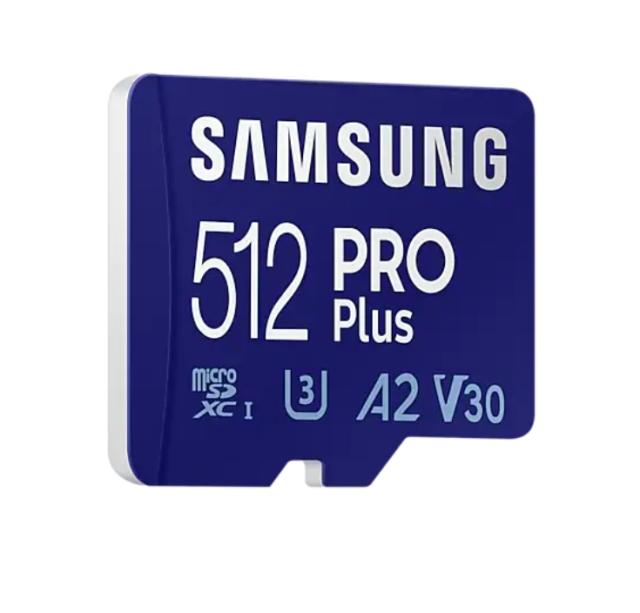 Карта памет Samsung 512GB micro SD Card PRO Plus  with Adapter, Class10, Read 160MB/s - Write 120MB/s