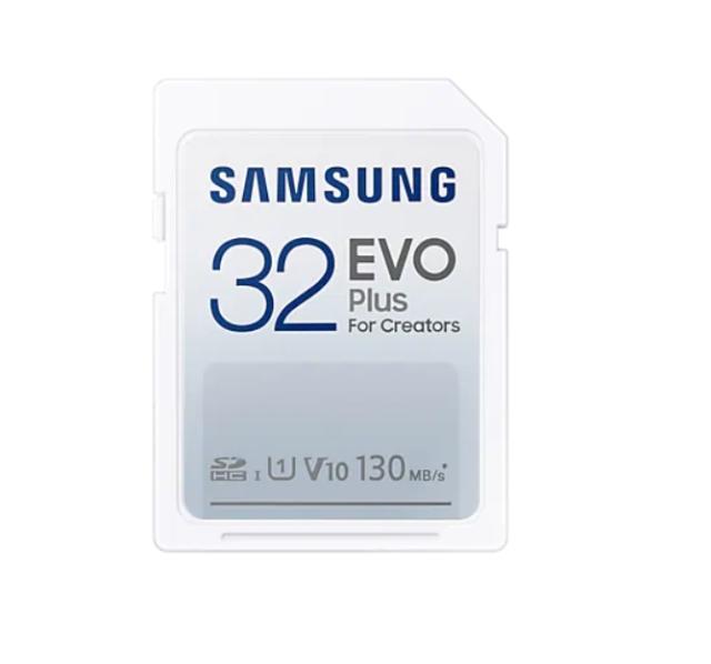 Карта памет Samsung 32GB SD Card EVO Plus, Class10, Transfer Speed up to 130MB/s