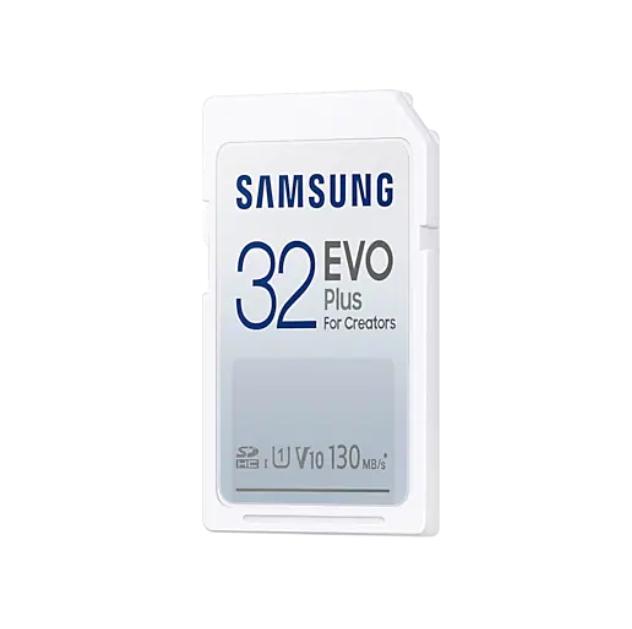 Карта памет Samsung 32GB SD Card EVO Plus, Class10, Transfer Speed up to 130MB/s