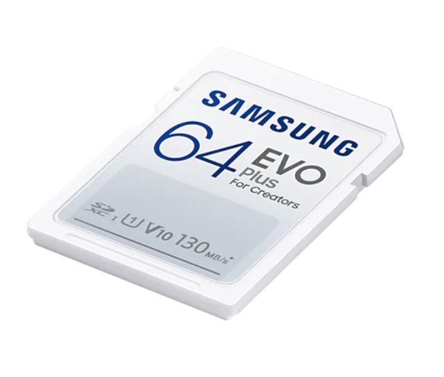 Карта памет Samsung 64GB SD Card EVO Plus, Class10, Transfer Speed up to 130MB/s