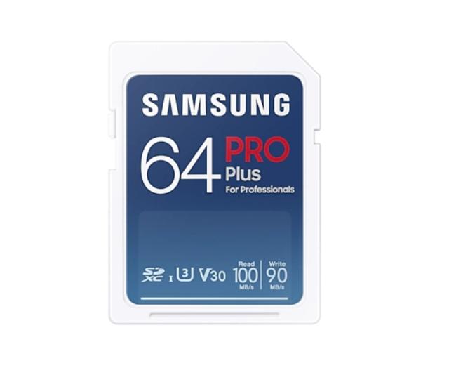 Карта памет Samsung 64GB SD Card PRO Plus, Class10, Read 100MB/s - Write 90MB/s