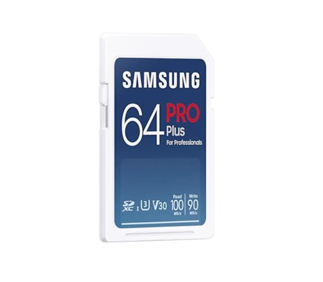 Карта памет Samsung 64GB SD Card PRO Plus, Class10, Read 100MB/s - Write 90MB/s