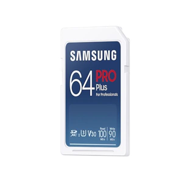 Карта памет Samsung 64GB SD Card PRO Plus, Class10, Read 100MB/s - Write 90MB/s