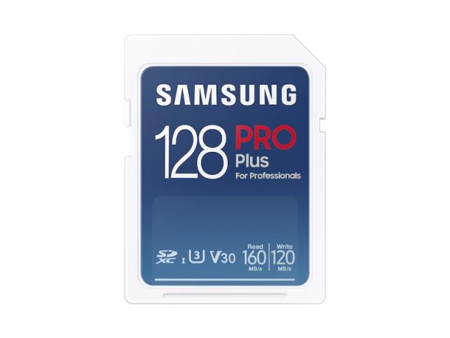 Карта памет Samsung 128GB SD PRO Plus + Reader, Class10, Read 160MB/s - Write 120MB/s