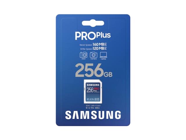 Карта памет Samsung 256GB SD PRO Plus + Reader, Class10, Read 160MB/s - Write 120MB/s
