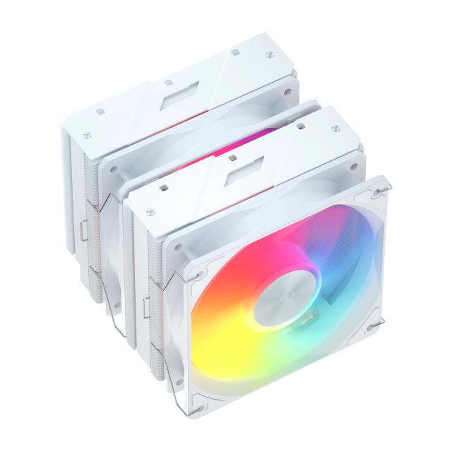 Охладител за процесор FSP MP7-WA DUAL TOWER WHIT, Intel LGA: 1851 / 1700 / 1200, AMD: AM4 / AM5