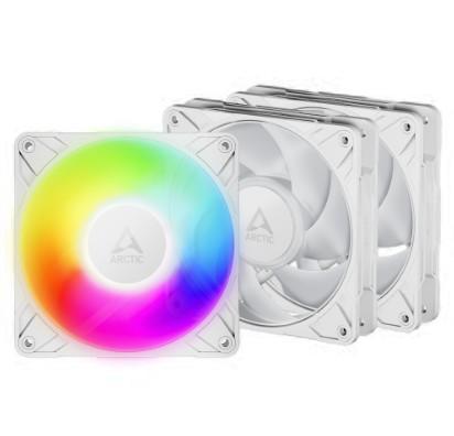 Комплект вентилатори 3-pack ARCTIC P12 Pro Reverse A-RGB White, 3x 120 mm A-RGB PWM