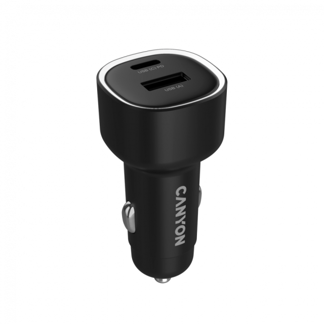 Зарядно устройство CANYON OnDrive 85 PD, 85W, USB-A+USB-C, Black