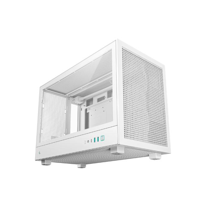 Кутия за компютър DeepCool CH260 WH, Mini Tower, 2x USB 3.0, 1x USB Type-C 3.2, 1x Audio, Mini-ITX / mATX