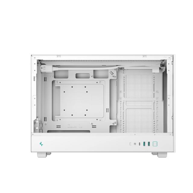 Кутия за компютър DeepCool CH260 WH, Mini Tower, 2x USB 3.0, 1x USB Type-C 3.2, 1x Audio, Mini-ITX / mATX